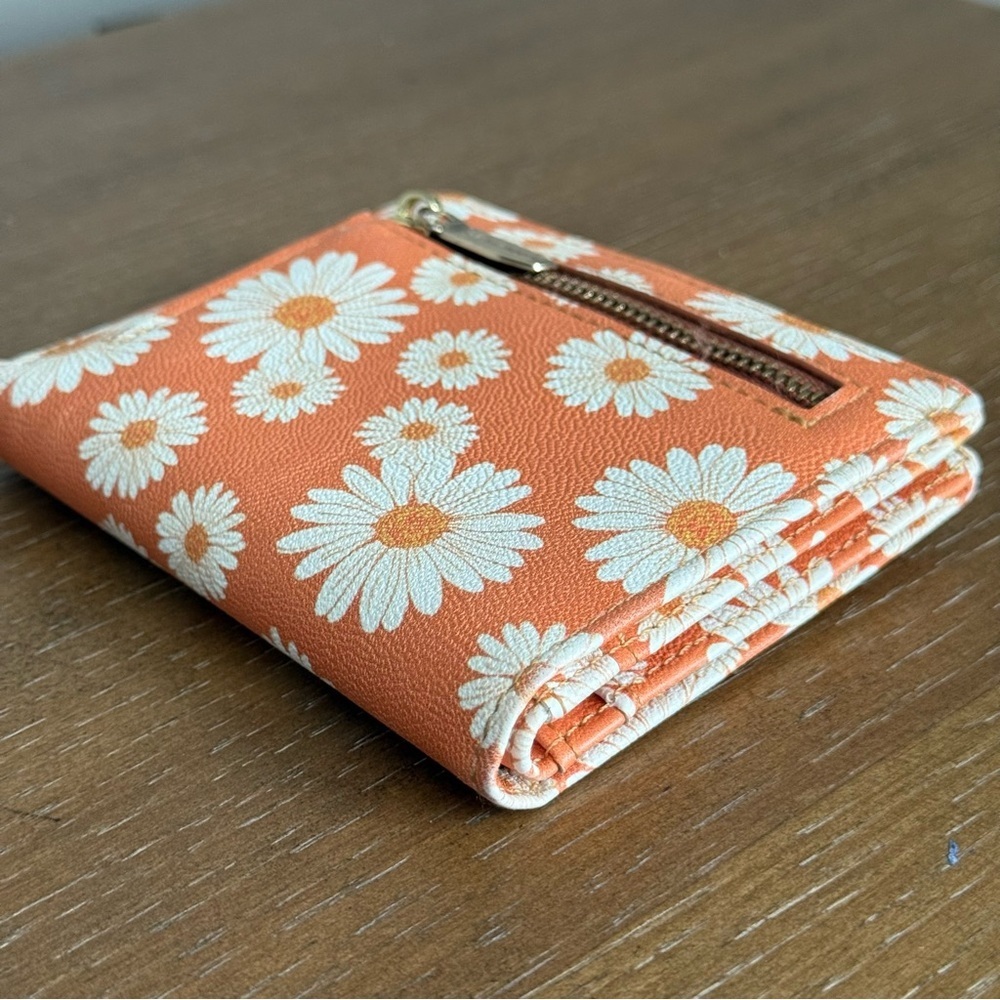 Orange Floral Wallet with Bee Accent - Picture 4 of 6